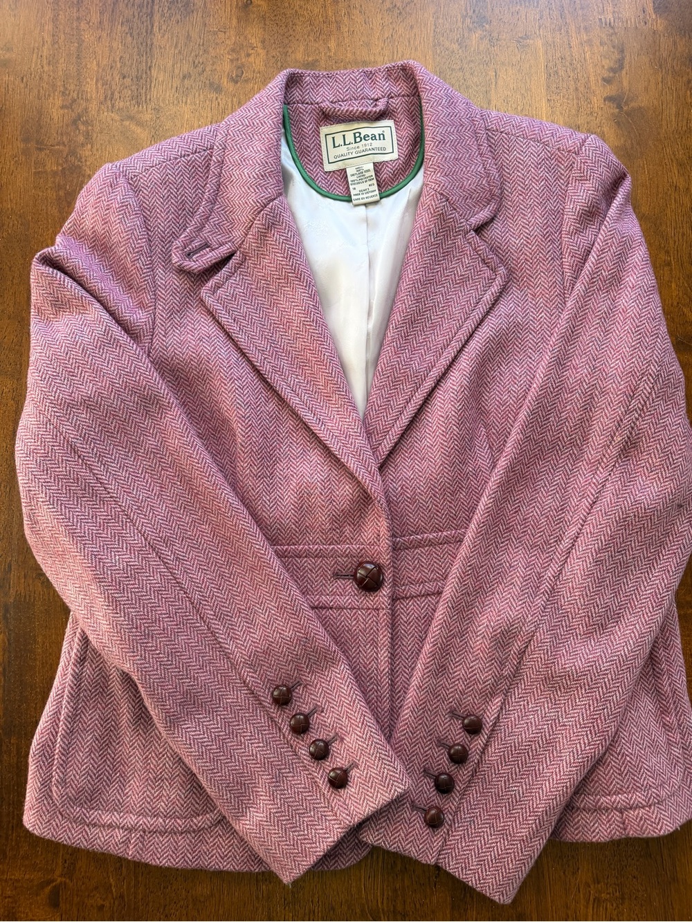NWOT L.L. Bean Women's 18 Reg 100% Shetland Wool Blazer
